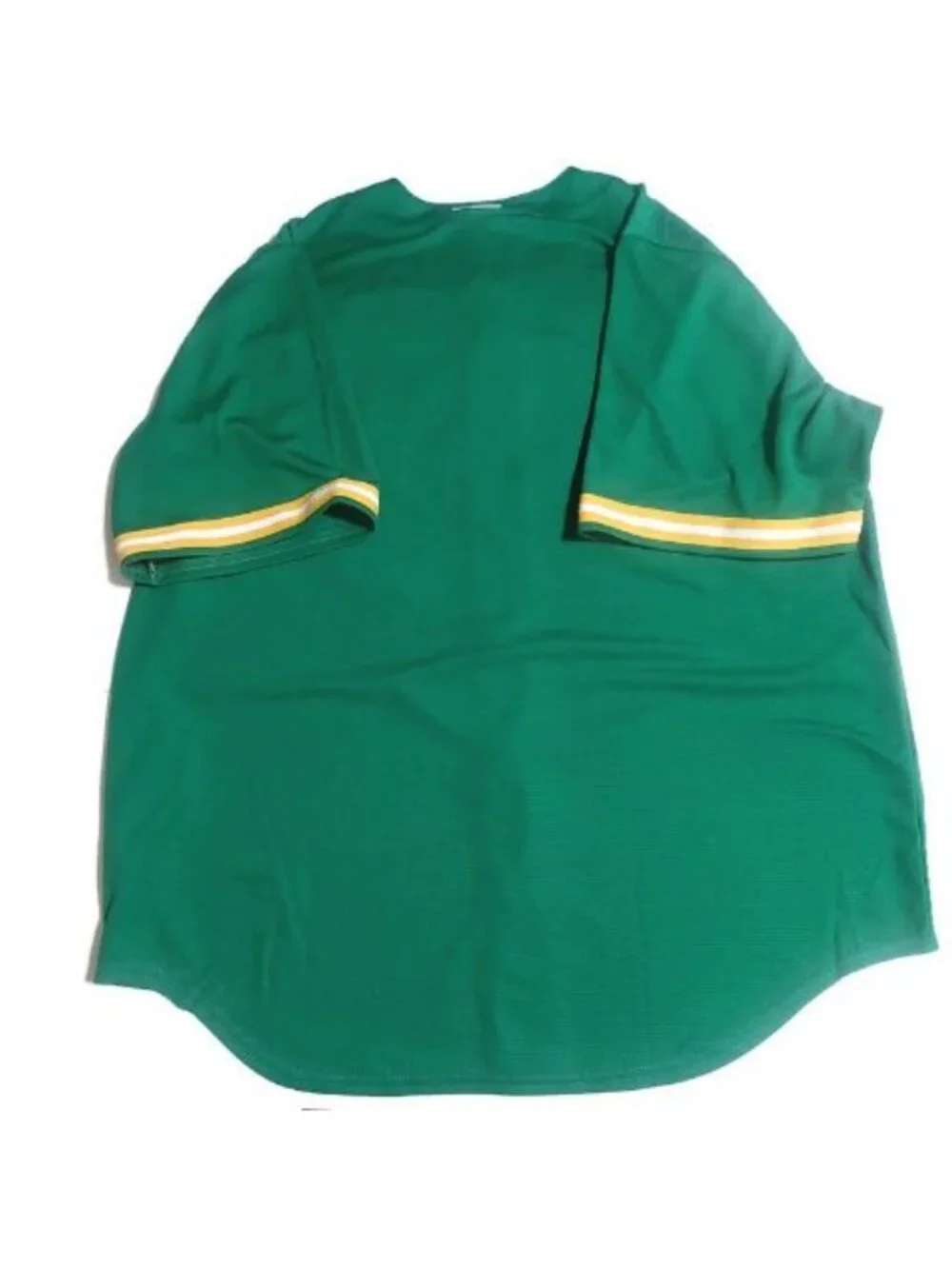Nike Oakland Athletics Mens Size XL Full Button Alternate Jersey Green Blank MLB